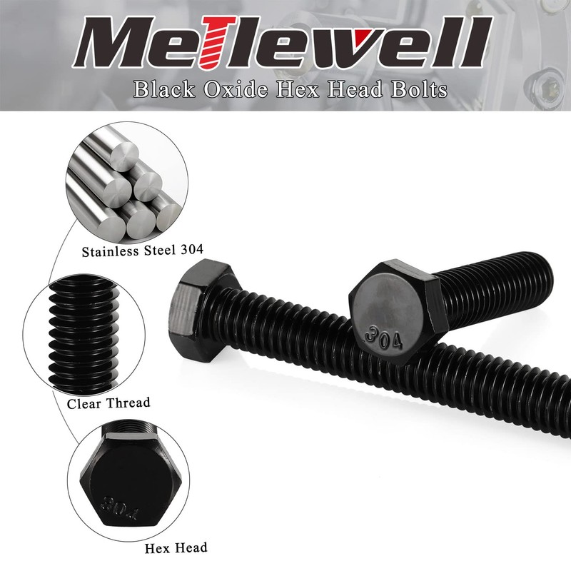5/16-18 x 4-1/2" Hex Head Bolts, Fully Threaded, Stainless Steel