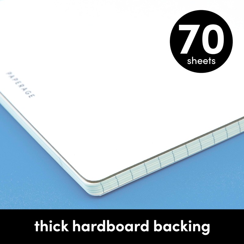 PAPERAGE Top Bound Spiral Notebook, 3 Pack, Lined Notepad, (Light
