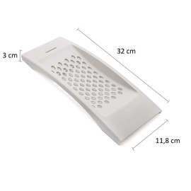 BranQ - Home essential Spaetzle Grater with Dough Scraper, BPA-Free Plastic, 1 Piece, Cream, 320 x 118 x 30 mm