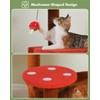 MUTTROS Mushroom Cat Tree Tower with Removable Scratcher, Large Hammock,