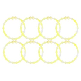 Clear Neon Yellow PRO Hair Ties: Easy Release Adjustable for Every Hair Type PACK OF 8