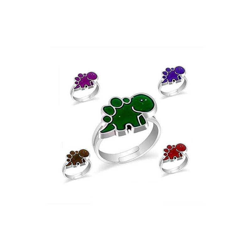 Caiyao Love Heart Dinosaur Sun Smile Face Color Change Ring