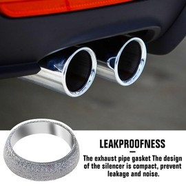 xbrtaia Exhaust Manifold Gasket,ID 65mm exhaust Donut Gasket for Replacement,Graphite Structure Interface Gasket Sealing Element,Car Accessories.