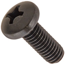 Small Parts Steel Pan Head Machine Screw, Black Oxide Finish, Meets ASME B18.6.3, #2 Phillips Drive, #10-32 Thread Size, 1/2" Length, Fully Threaded, Import (Pack of 100)