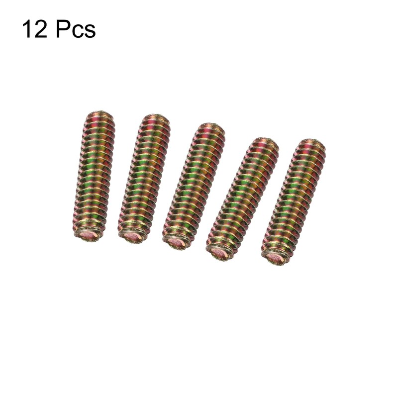 QUARKZMAN Pack of 12 Fully Threaded Spindles 1/4 x 1
