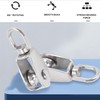 HARLUE 4PCS Single Pulley Block M15 Stainless Steel Small Pulley