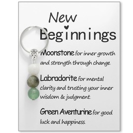 Crystal Keychain Gift for New Beginnings, Good Luck Keychain Gifts for Women, Inspirational Encouragement for Friends For Women Inspirational Gifts For Women Divorce Gifts For Women, Get Well Gift