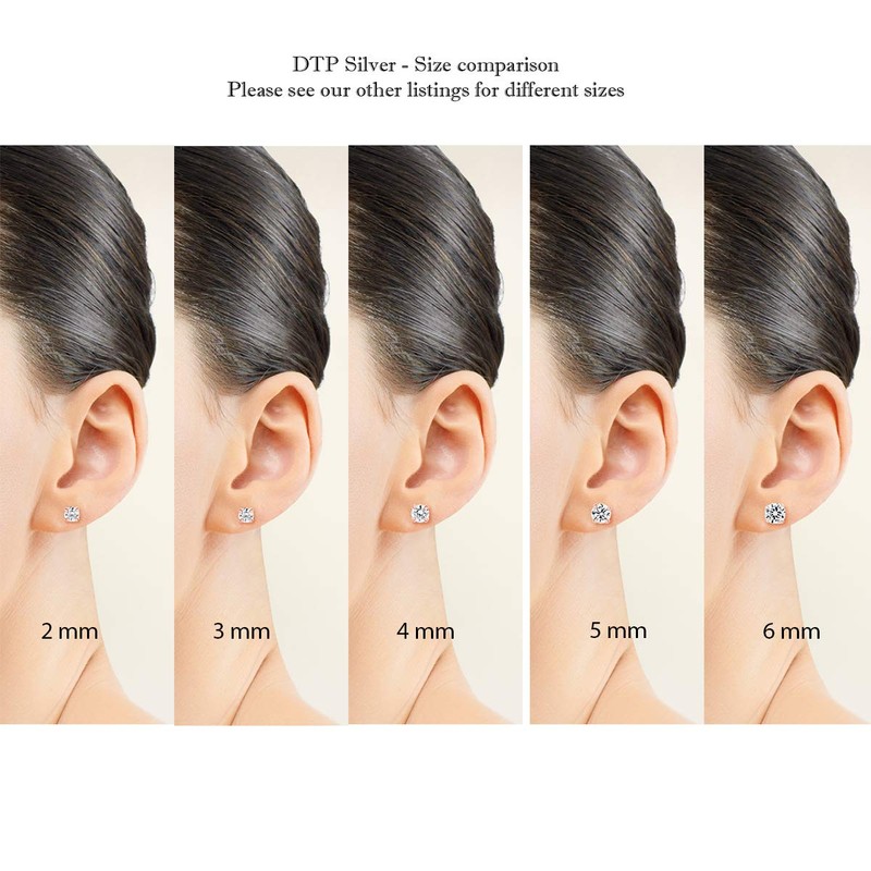 DTPSilver - Set of 3 Small Sterling Silver Stud Earrings