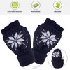 USB Heating Gloves Full Half Fingerless Knitting Double Side Warm