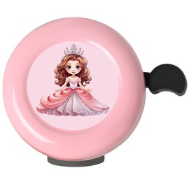 Dankeler Kids Bike Bell for Little Girls, Pink Handlebar Ring Bell for Toddlers, Universal Bicycle Bell for Scooter, Tricycle, Balance Bike(Princess)