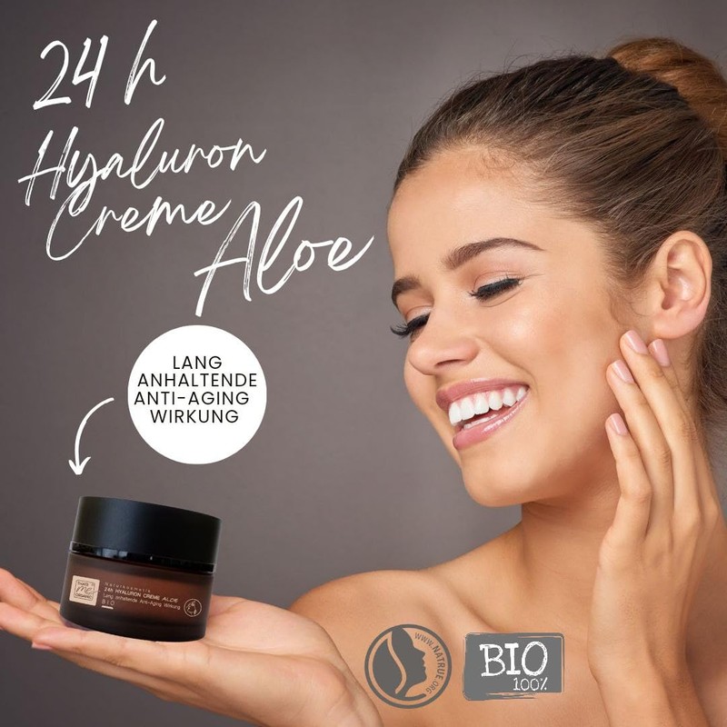 24h Anti-Ageing Hyaluronic Cream Aloe 50 ml Organic Natural Cosmetics