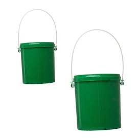 Kisangel 2pcs Bucket Portable Fishing Bait Container with Breathable Vents Durable Maggot Worm Lures Storage for Bloodworm Lightweight Convenient for Fishing Trips