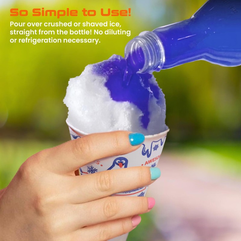 12.7oz Sno Cone Syrups-Five Pack-Fun Flavor Assortment