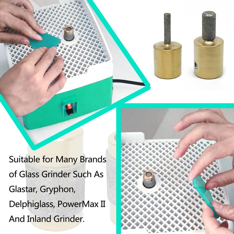Jarshtime Glass Grinder Bits 4 PCS Diamond Stained Glass Grinding