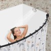 Chrsouly Curved Shower Curtain Rod, Heavy Duty, Adjustable 30-45 inch