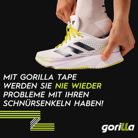 Gorilla - Elastic Shoelaces Trail Running - Exceed Your Athletic Goals - Save Time, Say Goodbye to Knots, Hello Comfort, Self-Locking Very Durable - 123cm, Yellow, fluorescent