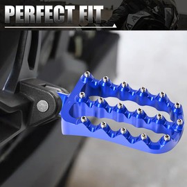 LTIENBST Blue Aluminum Lengthened Enlarged Footpegs Foot Pegs Pedals Pads Footrest Compatible with Yamaha Tenere700/XTZ 700 2019-2024,Tenere 700 Rally Edition 2020-2024,Tenere 700 Accessories