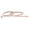 Damara Womens Elegant Slim Metal Keeper Prong Buckle Waist Belt,Beige