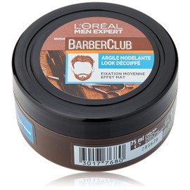 L'Oréal Men Expert BarberClub Modelling Clay for Decreased Look - Medium Fixation & Matte Effect - 75ml