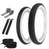 PRO+ SCHWINN STYLE WHITEWALL 16 X 1.75 S2 & 20 X2.125 S2 WIDE SLICK TIRE 8PC BUNDLE;)