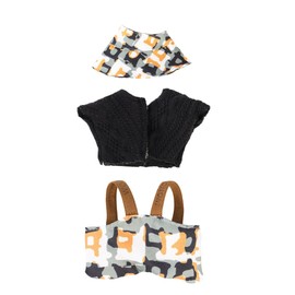 Clothes Set for 17cm Doll, Hat Suit Ornaments Accessories Set for Any 17cm/6.7inch Doll[with Doll Clothes Storage Bag] (NO.012)