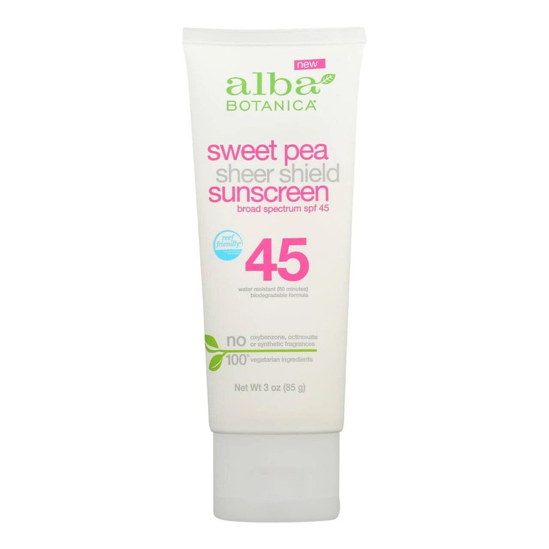 Alba Botanica Sweet Pea Sheer Shield Broad Spectrum Sunscreen SPF