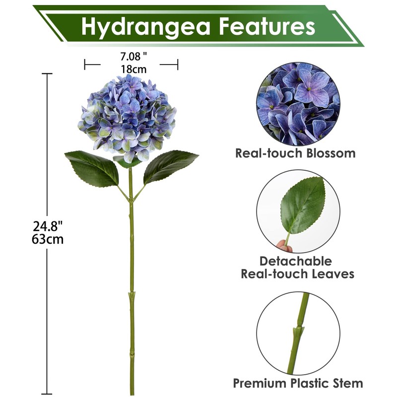 Artificial Hydrangea Flowers, Real Touch Artificial Flowers, Like Real Hydrangea,