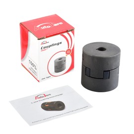 AUTOJARE 1/2" to 3/4" L095 Flexible 3-Piece L-Jaw Coupling Set & Buna-N NBR Rubber Spider