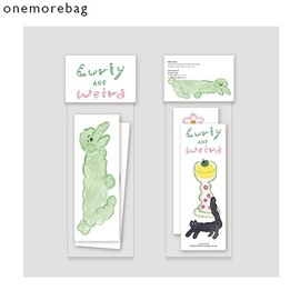 ONEMOREBAG Curly and Weird Bookmark Set 2items