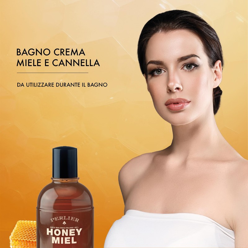 Perlier Honey Miel Bath Cream Honey & Cinnamon 500 ml