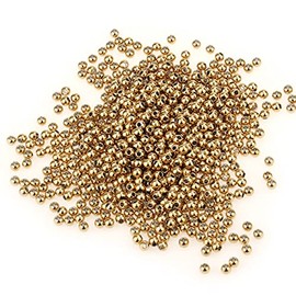 Stainless Steel Beads [4mm/200PCS] Gold Plated Round Metal Spacer Bead for Jewelry Making