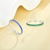 YL Stackable Rings 925 Sterling Silver 5A Cubic Zirconia Birthstone