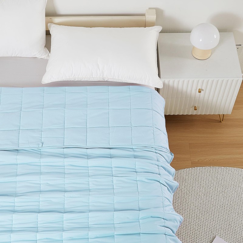 MOTRIP Weighted Blanket 7 Pounds, Soft Cooling Blanket for Hot