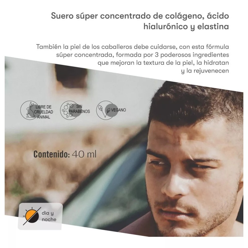 Dermaliv Suero De Colágeno, Ácido Hialurónico Y Elastina Para Hombre