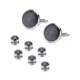 Wynameleri Cufflink Shirts For Men Pearl Button Set With Cufflinks 50Th Birthday Cufflinks For Mens