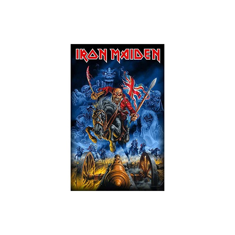 Iron Maiden Maiden England Textilflagge Schwarz