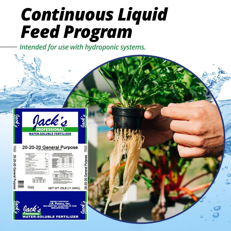 Jack's Professional 20-20-20 General Purpose Water-Soluble Fertilizer with Micronutrients for