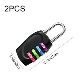qiangXINGYai 2 Pcs 4 Digit Padlocks Resettable Combo Locks Weatherproof Combination Padlocks for Gym School Locker Outdoor