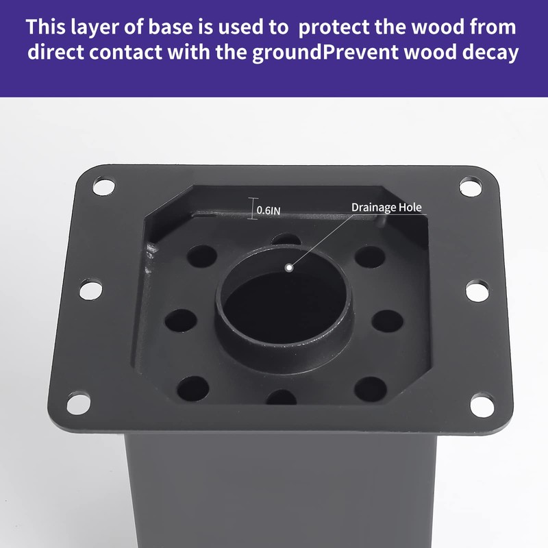 Nrspp 4x4 Post Base, 8 Sets Post Anchor, (Inner Size