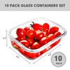 VERONES 10 Pack 22 OZ Glass Meal Prep Containers, Airtight