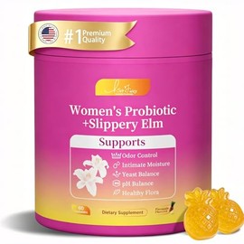 Women’s Probiotic Gummies with Slippery Elm & Prebiotic, Daily Feminine Balance Support, pH Balance for Women, Healthy Flora & Freshness Support, Dige
