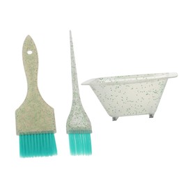 Healeved Hair Dye Bowl Set Brush 1 Set Soft Bristle Hair Coloring Tools for Salon Use for Professionals and Home Use