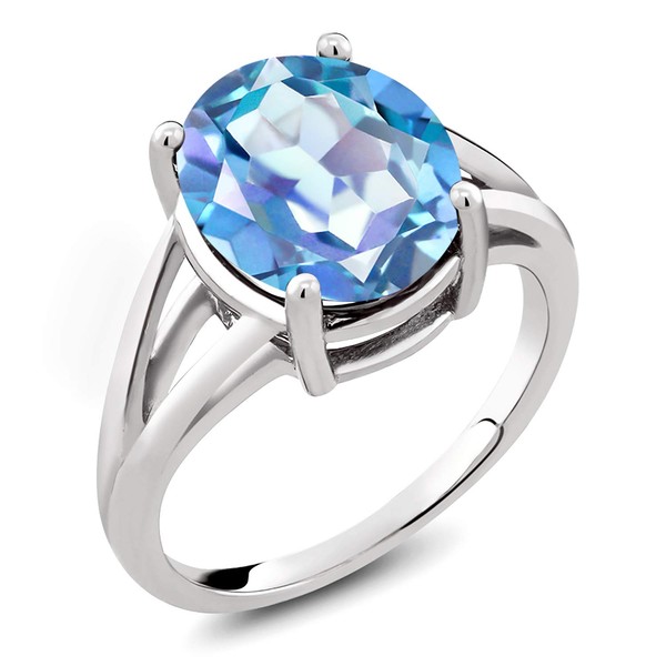 Gem Stone King 3.00-7.00 Cttw Gemstone Birthstone Solitaire Ring |