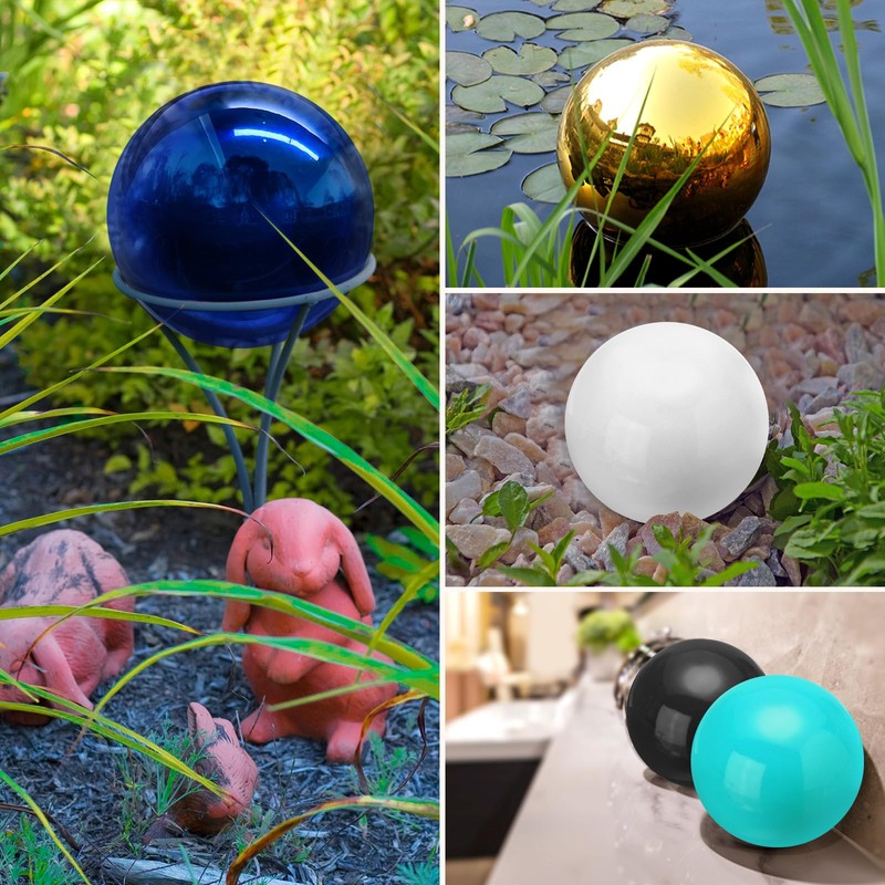 uxcell Gazing Globe Decor Ball 2.5 Inch 63mm Reflective Garden
