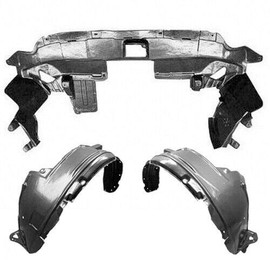 Parts N Go 2007-2009 CRV Fender Liner Pair with Undercover Splash Guard Set - 74111SWAA00, 74150SXSA00