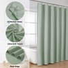 OVZME Berry Sage Green Shower Curtain - 3D Embossed Textured