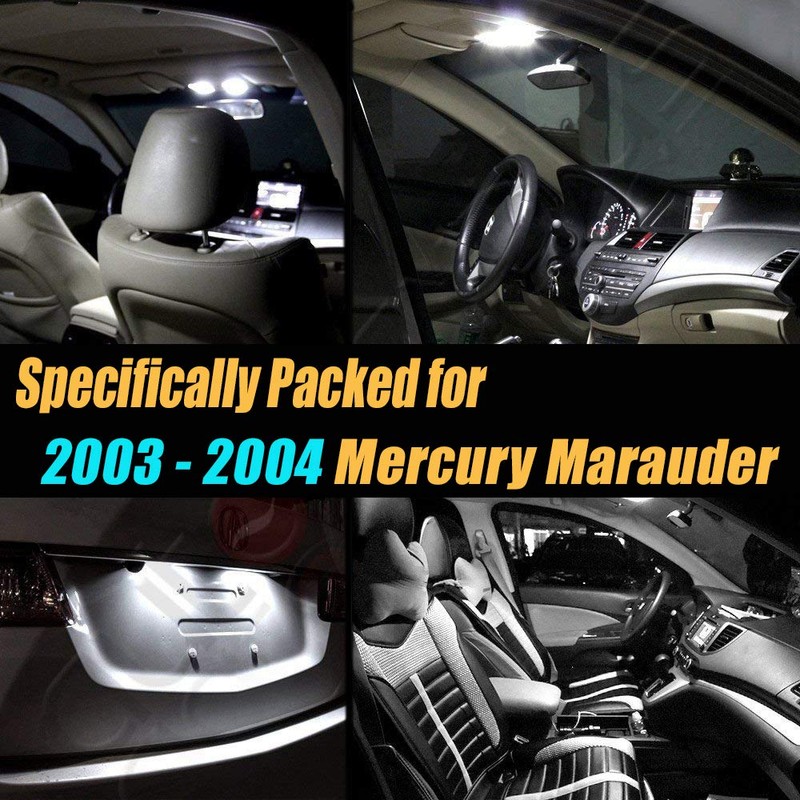 14Pc Super White 6000k Car Interior LED Light Bulb Kit