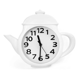 Plasticocina Reloj De Pared Forma Tetera Para Cocina Comedor Analógico