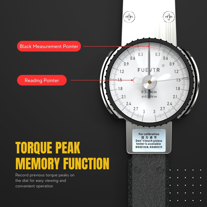 Dial Torque Wrench, 0.3-3 N.m Dial Torque Wrench, 1/4 inch