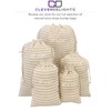 CleverDelights 12 x 18 Inch Burlap Bags - Natural/Ivory Stripe